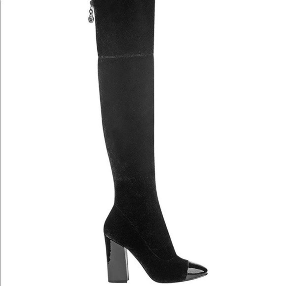 GUESS {6} Over-the-Knee Boots Black Lolo EUC Women’s Velvet Boot